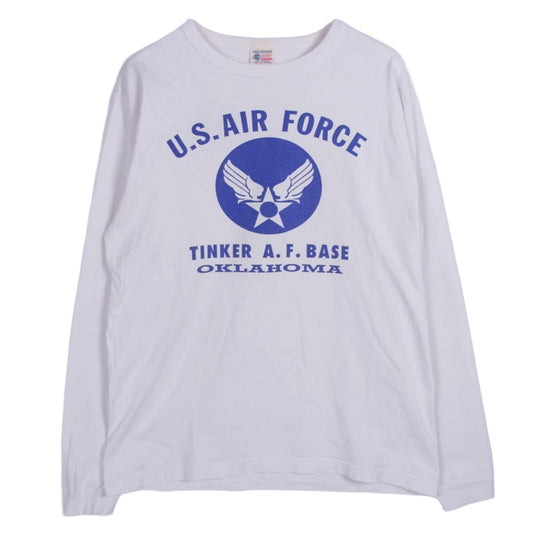 Buzz Rickson's バズリクソンズ USA製 US,AIR FORCE 長袖 tシャツ カットソー ホワイト系 M【中古】
