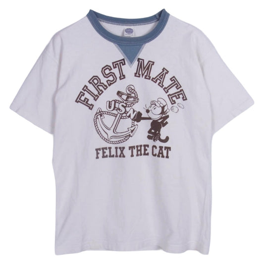 TOY'S McCOY トイズマッコイ FELIX THE CAT FIRST MATE フィリックス ザ キャット 半袖 tシャツ ホワイト系 M【中古】