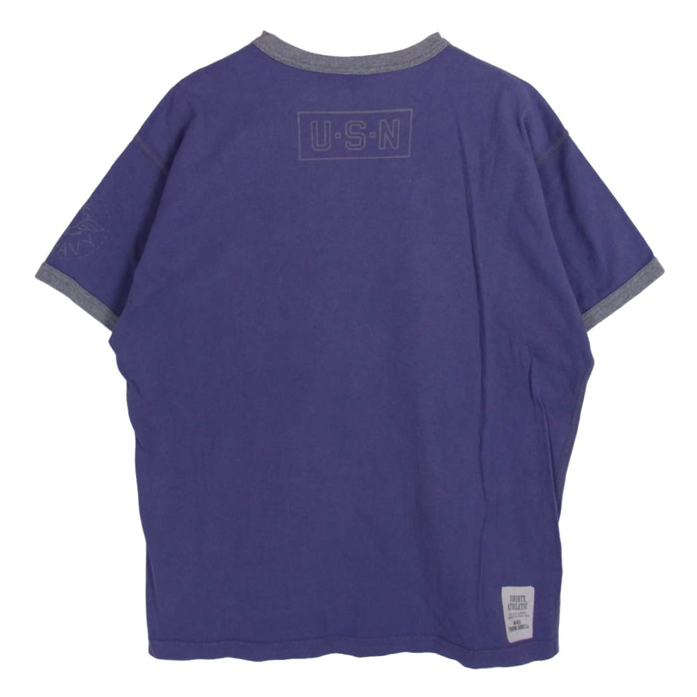 TOY'S McCOY トイズマッコイ FELIX THE CAT NAVAL AVIATOR フィリックス ザ キャット 半袖 tシャツ パープル系 L【中古】