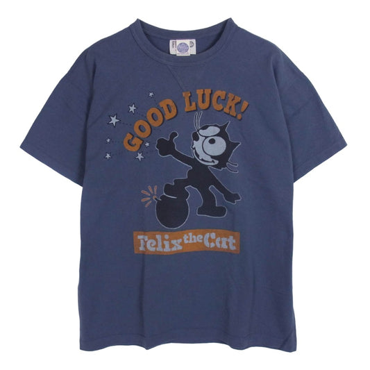 TOY'S McCOY トイズマッコイ FELIX THE CAT GOOD LUCK フィリックス ザ キャット 半袖 tシャツ チャコール系 L【中古】