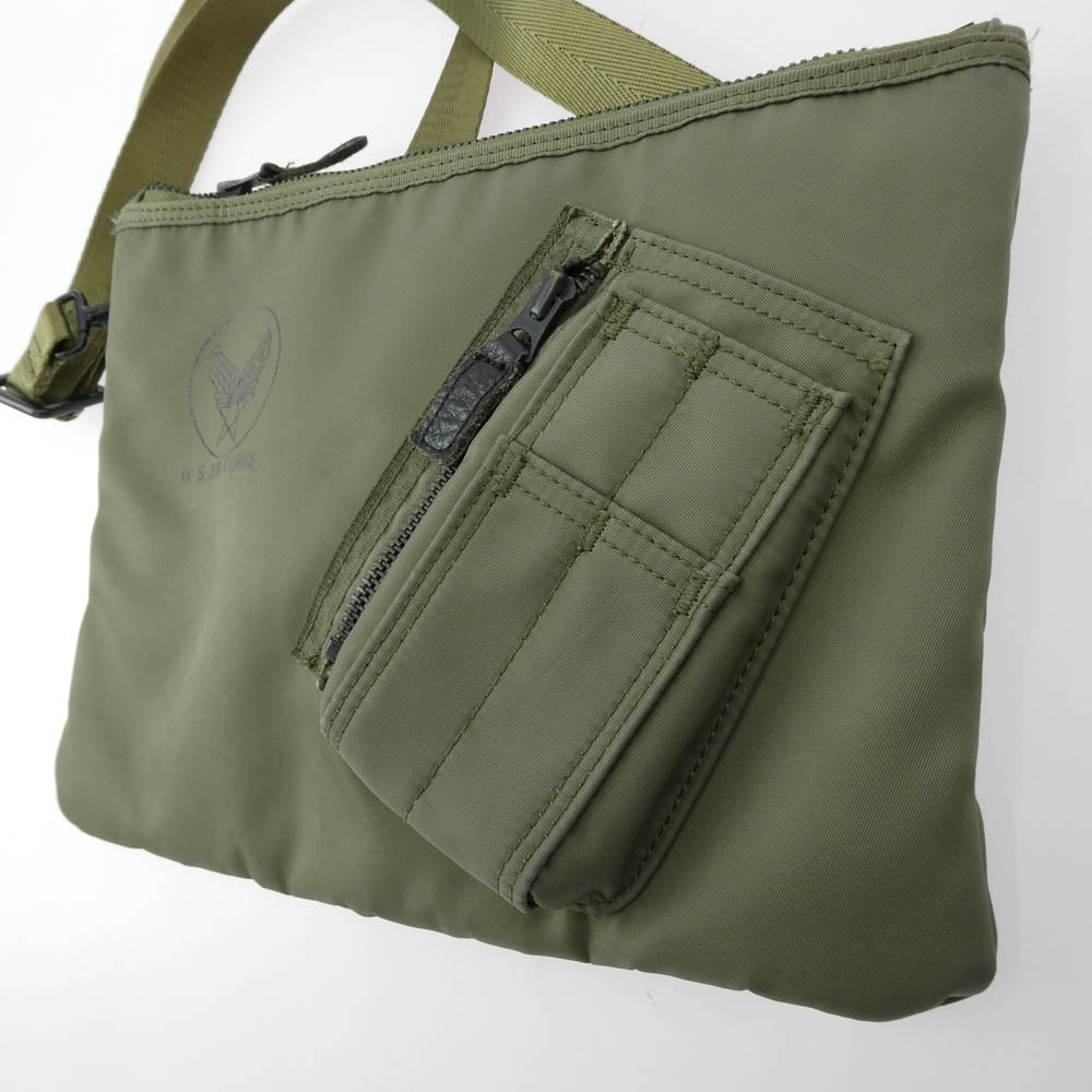 Pherrow's フェローズ U,S,AIR FORCE ミリタリー サコッシュ ショルダー バッグ モスグリーン系【中古】