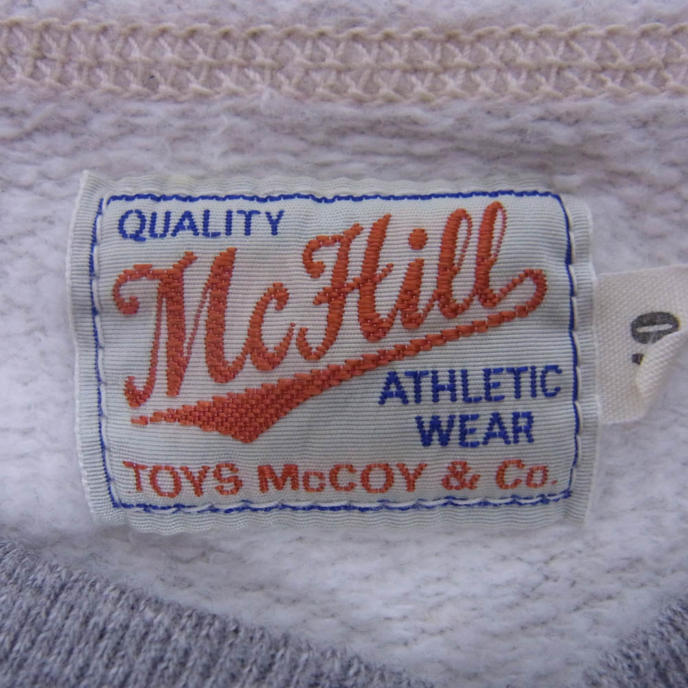 TOY'S McCOY トイズマッコイ FELIX THE CAT U.S.NAVY フィリックス ミリタリー ヘンリーネック ライトウェイト スウェット グレー系 40【中古】