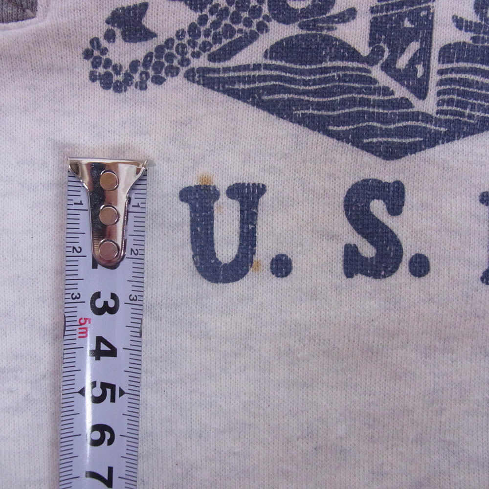 TOY'S McCOY トイズマッコイ FELIX THE CAT U.S.NAVY フィリックス ミリタリー ヘンリーネック ライトウェイト スウェット グレー系 40【中古】