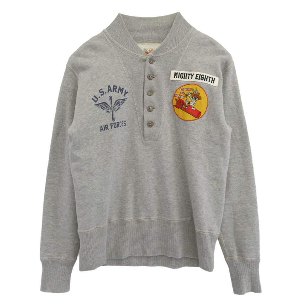 TOY'S McCOY トイズマッコイ ワーナー ブラザース ヘンリーネック スウェット トレーナー グレー グレー系 38【中古】