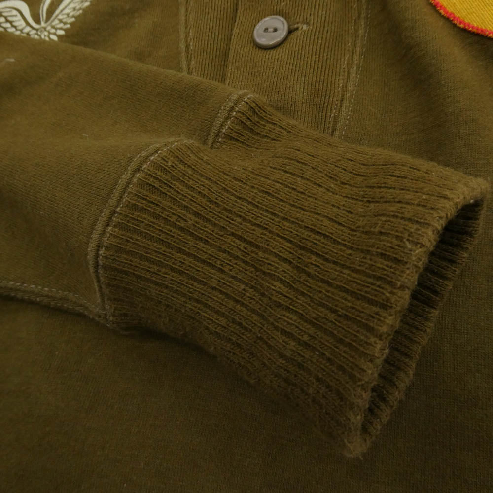 TOY'S McCOY トイズマッコイ ワーナー ブラザース ヘンリーネック スウェット トレーナー カーキ カーキ系 38【中古】