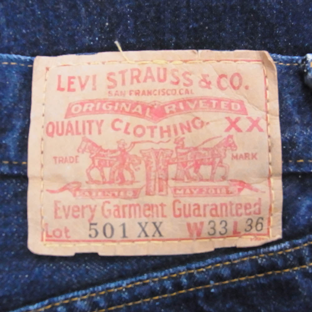 Levi's リーバイス USA製 90s 501XX BIGE ボタン裏555 バレンシア工場 デニム パンツ インディゴブルー系 W33/L36【中古】