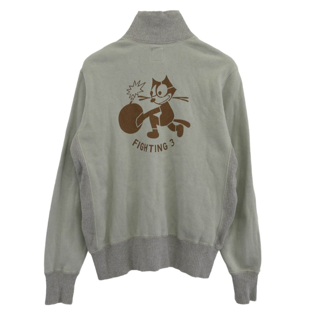 TOY'S McCOY トイズマッコイ FELIX USN VF-3 フィリックス スウェット ジップアップ ジャケット グレー系 ライトブルー系 M【中古】