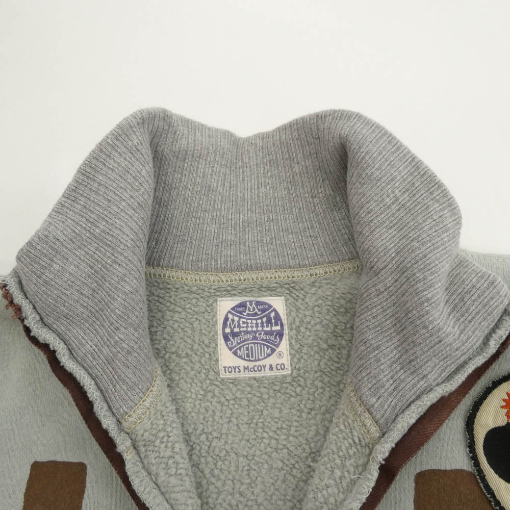 TOY'S McCOY トイズマッコイ FELIX USN VF-3 フィリックス スウェット ジップアップ ジャケット グレー系 ライトブルー系 M【中古】