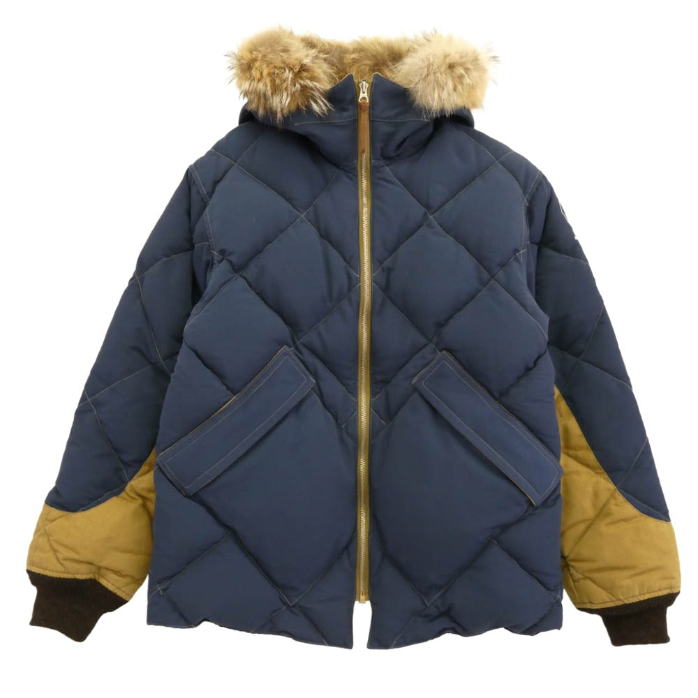 TOY'S McCOY トイズマッコイ MILITARY DOWN PARKA キルティング ダウン ジャケット ネイビー系 カーキ系 40【中古】