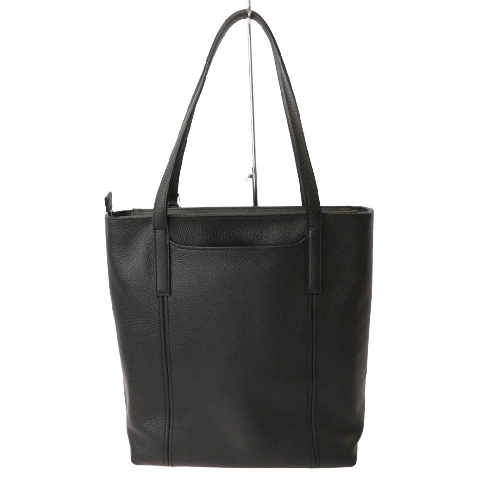 aniary アニアリ 07-02012 Shrink Leather シュリンクレザー ビジネストート BLACK ブラック系【極上美品】【中古】