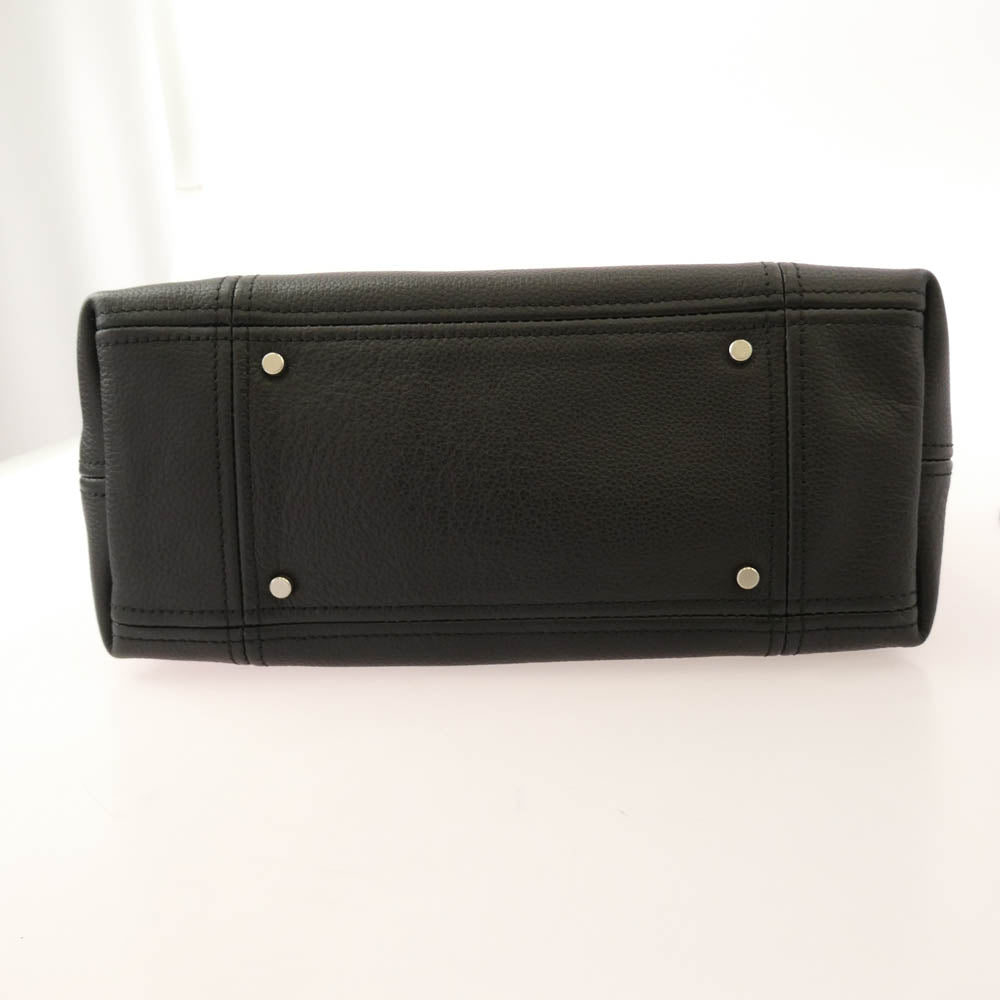 aniary アニアリ 07-02012 Shrink Leather シュリンクレザー ビジネストート BLACK ブラック系【極上美品】【中古】