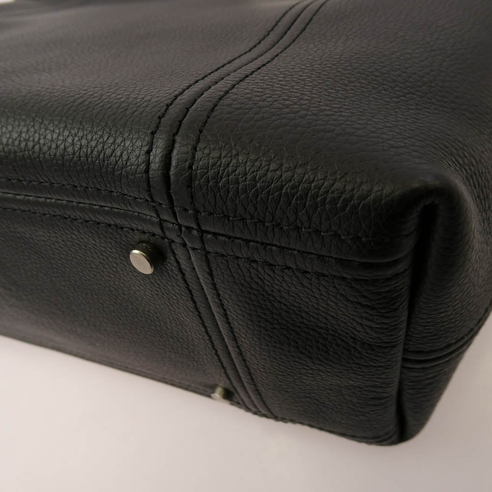 aniary アニアリ 07-02012 Shrink Leather シュリンクレザー ビジネストート BLACK ブラック系【極上美品】【中古】