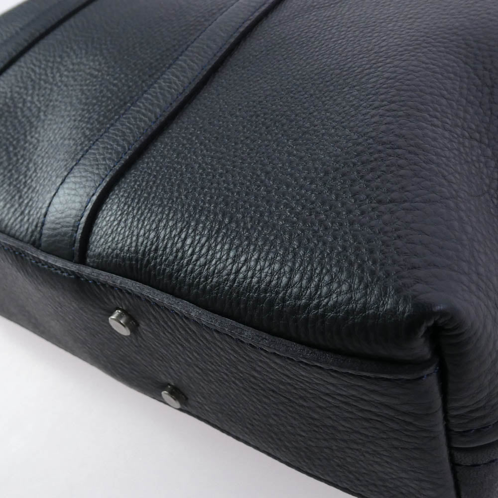 aniary アニアリ 07-01005 Shrink Leather そぎ落としブリーフ ビジネスバッグ NAVY ネイビー系【極上美品】【中古】