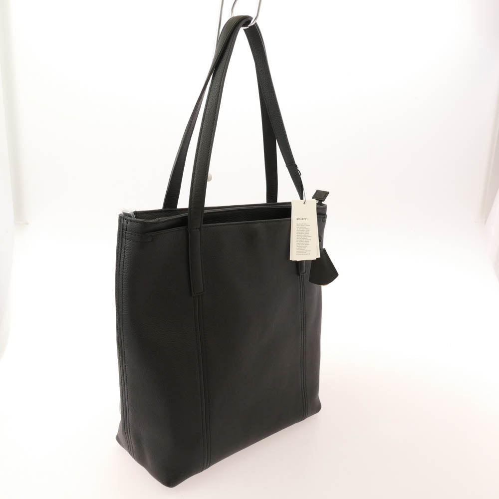 aniary アニアリ 07-02012 Shrink Leather ビジネストート シュリンクレザー ブラック系【極上美品】【中古】