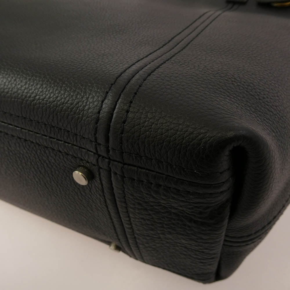 aniary アニアリ 07-02012 Shrink Leather ビジネストート シュリンクレザー ブラック系【極上美品】【中古】