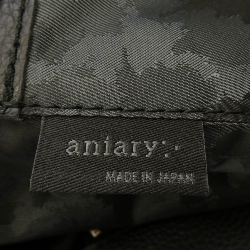 aniary アニアリ 07-02012 Shrink Leather ビジネストート シュリンクレザー ブラック系【極上美品】【中古】