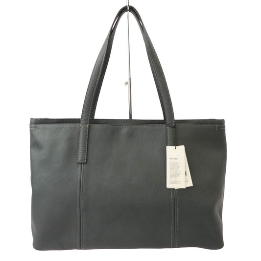 aniary アニアリ 07-02011 Shrink Leather シュリンクレザー ビジネストート グレー系【極上美品】【中古】
