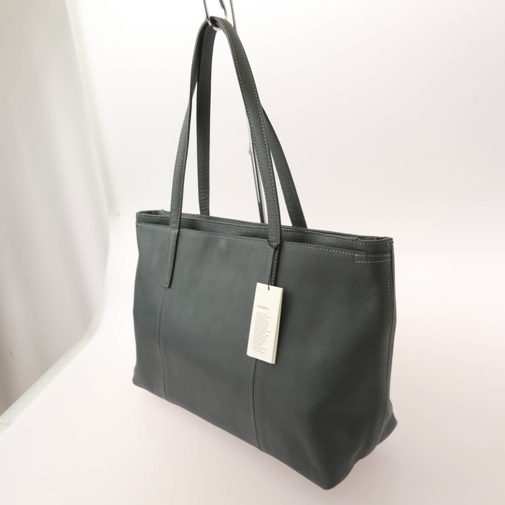 aniary アニアリ 07-02011 Shrink Leather シュリンクレザー ビジネストート グレー系【極上美品】【中古】
