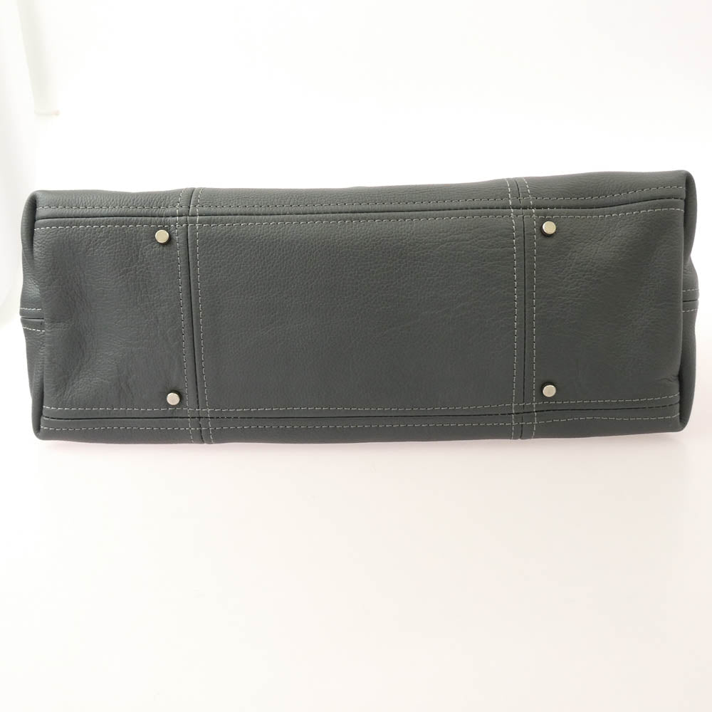 aniary アニアリ 07-02011 Shrink Leather シュリンクレザー ビジネストート グレー系【極上美品】【中古】