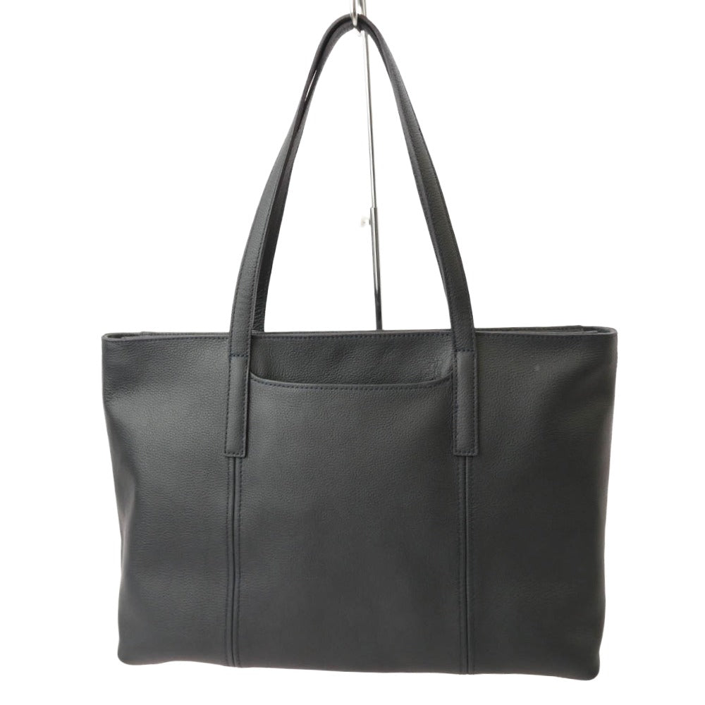aniary アニアリ 07-02011 Shrink Leather シュリンクレザー ビジネストート NAVY ネイビー系【極上美品】【中古】
