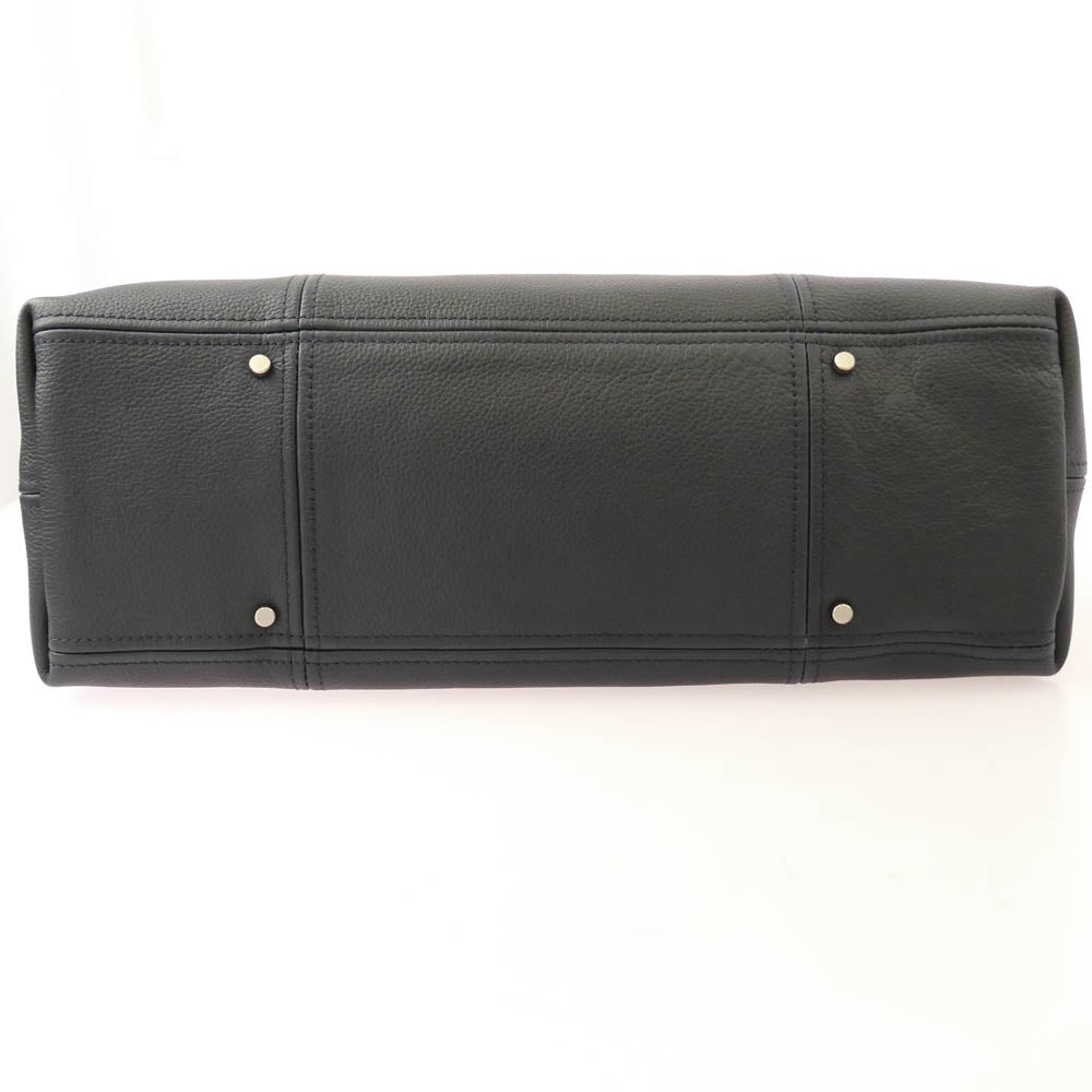 aniary アニアリ 07-02011 Shrink Leather シュリンクレザー ビジネストート NAVY ネイビー系【極上美品】【中古】