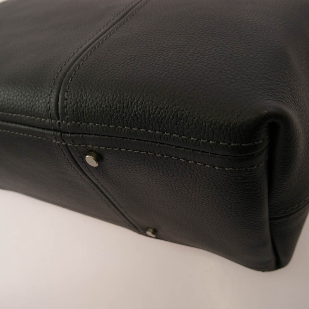 aniary アニアリ 07-02011 Shrink Leather シュリンクレザー ビジネストート チャコール系【極上美品】【中古】