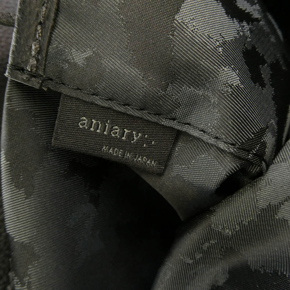 aniary アニアリ 07-02011 Shrink Leather シュリンクレザー ビジネストート チャコール系【極上美品】【中古】