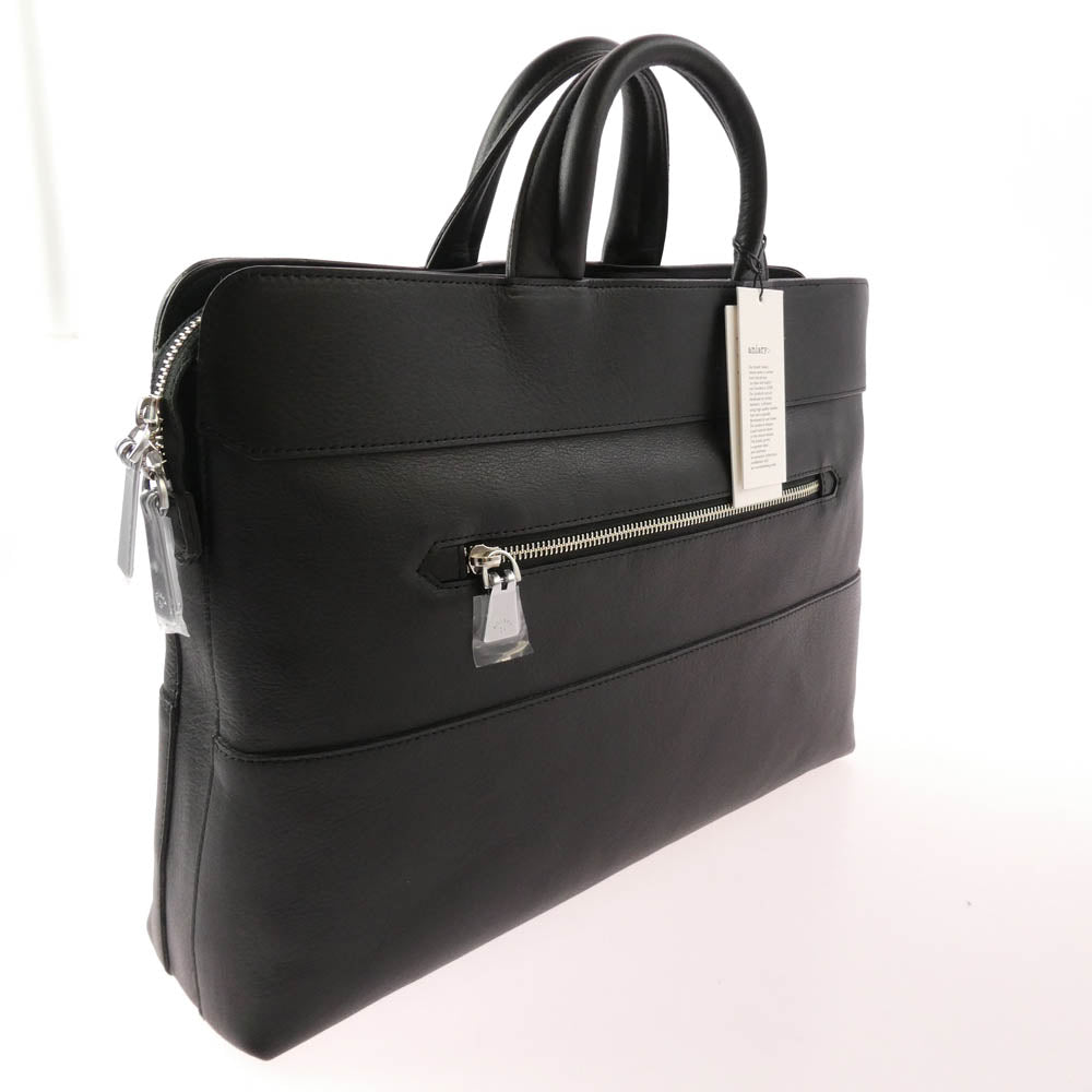 aniary アニアリ 36-01000 Artisan Leather ビジネストート レザー ブリーフ ブラック系【極上美品】【中古】