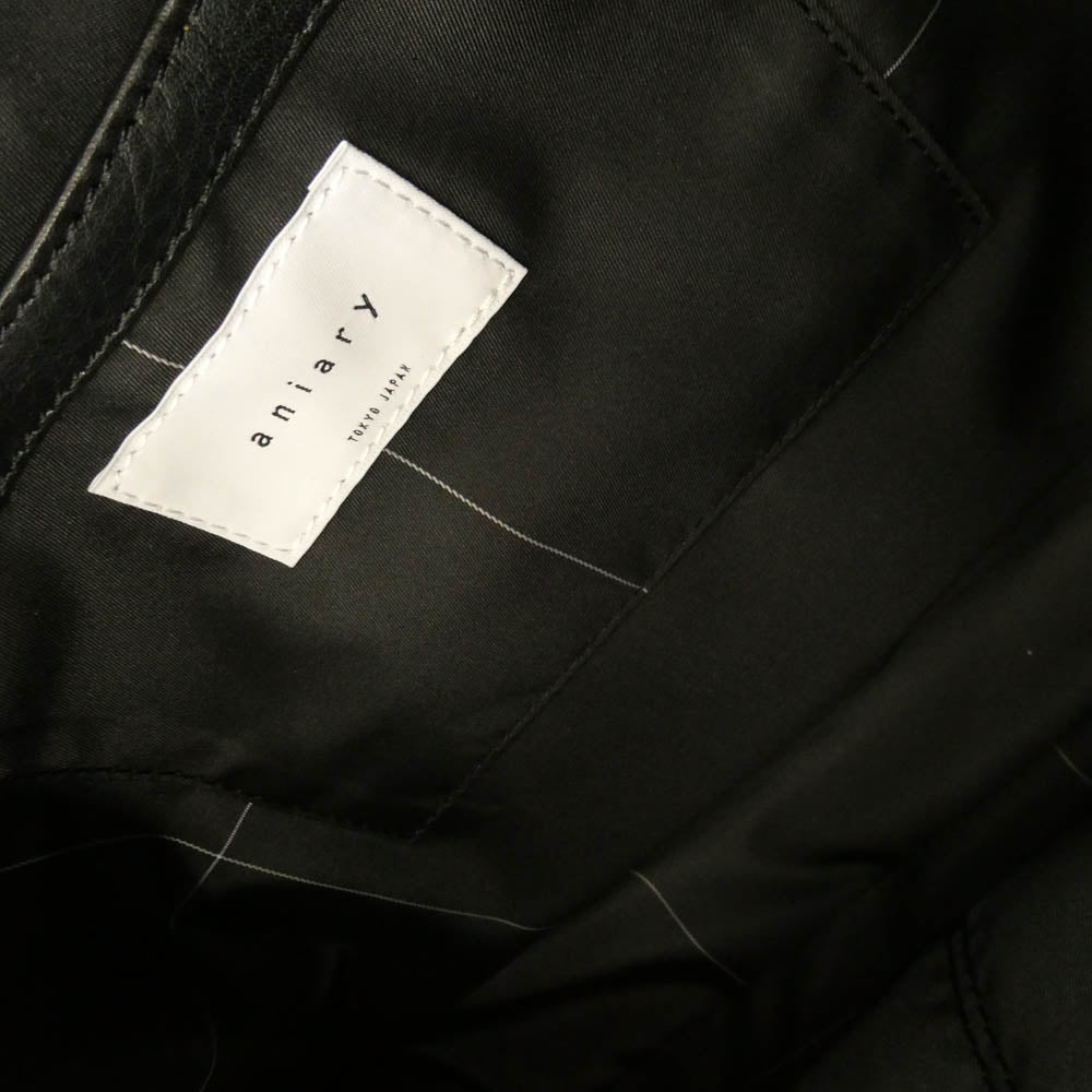 aniary アニアリ 36-01000 Artisan Leather ビジネストート レザー ブリーフ ブラック系【極上美品】【中古】