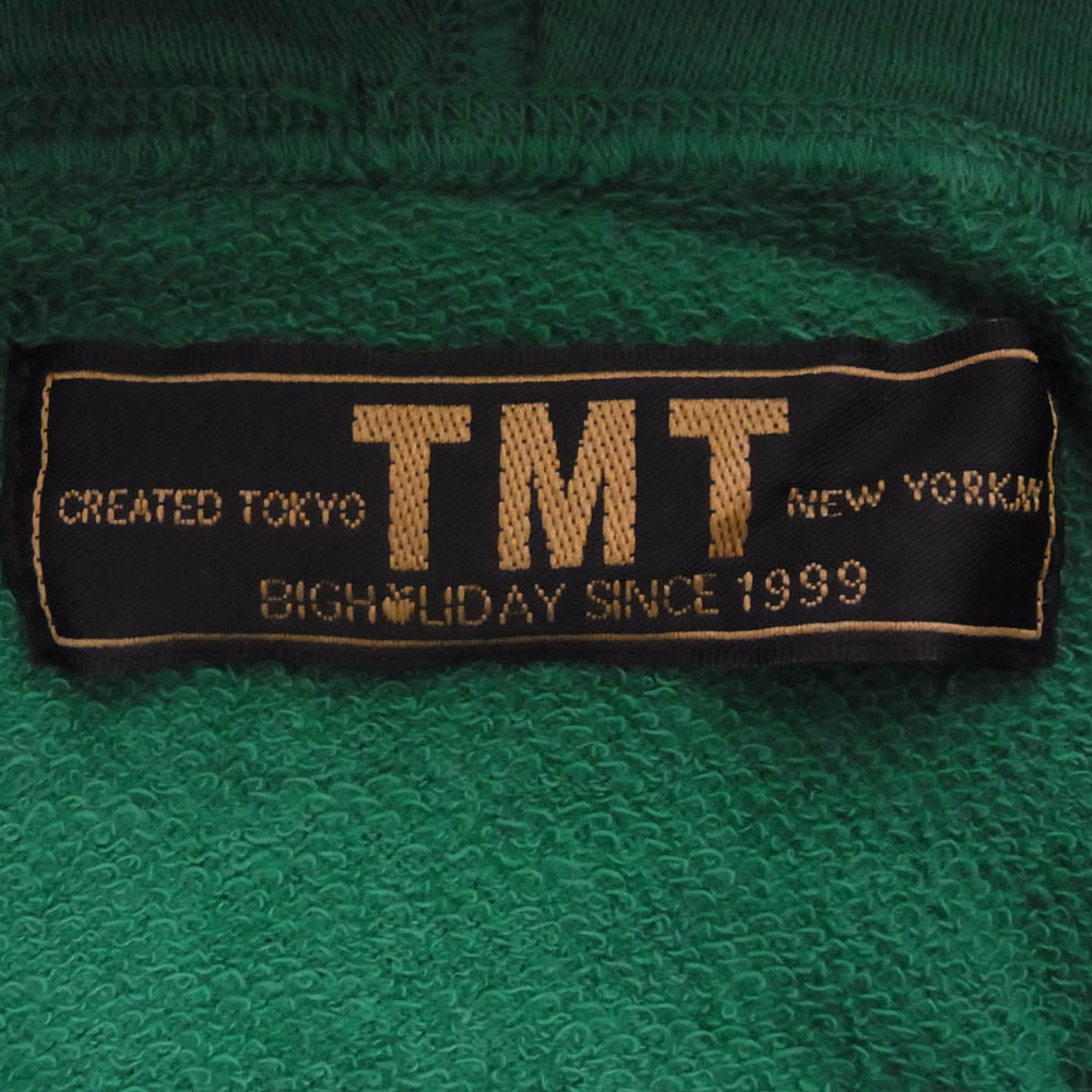 TMT ティーエムティー THP-S12SP01 TMT BIG HOLIDAY プリント スウェット パーカー グリーン系 M【極上美品】【中古】