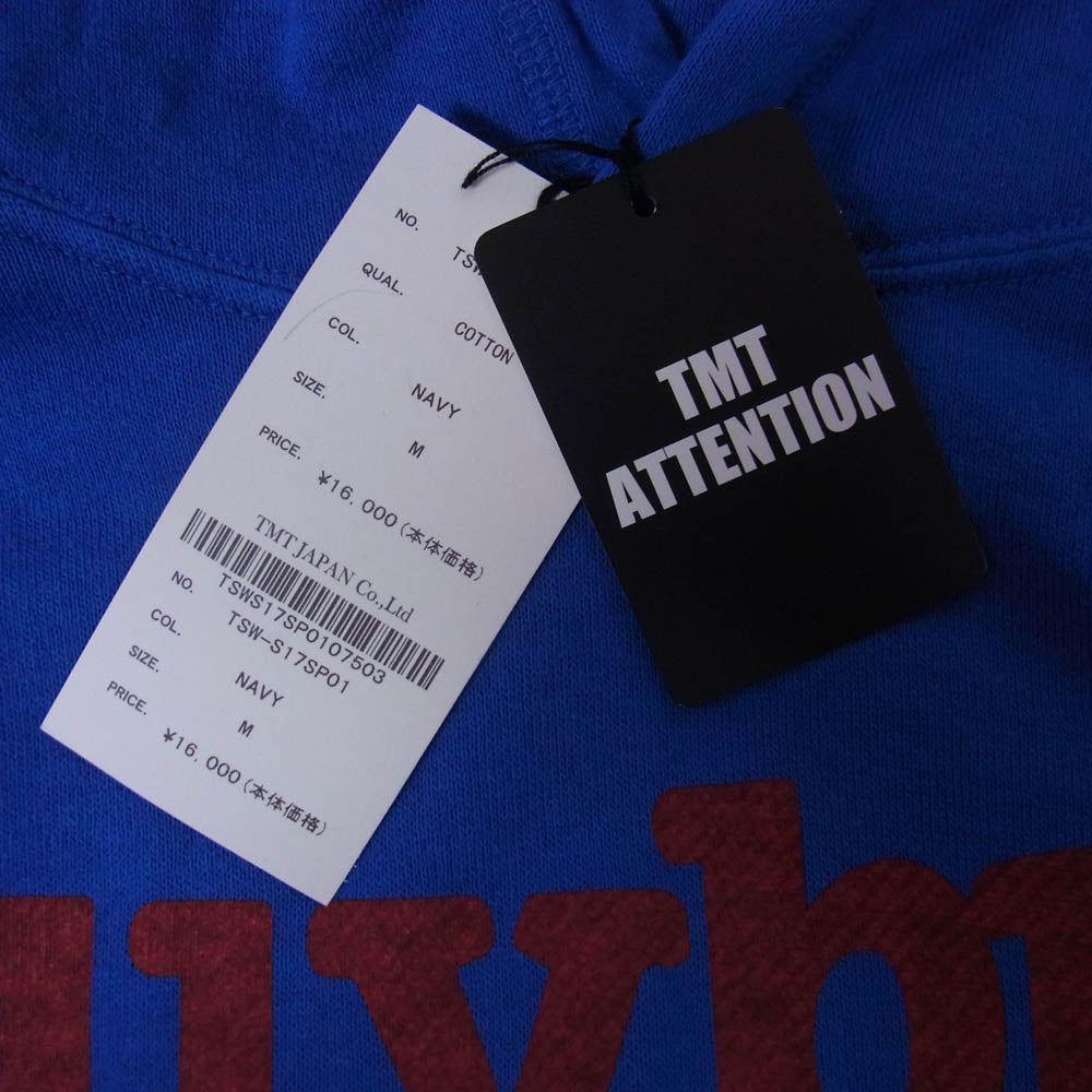 TMT ティーエムティー TSW-S17SP01 buy buy baby プリント スウェット パーカー ブルー系 M【極上美品】【中古】