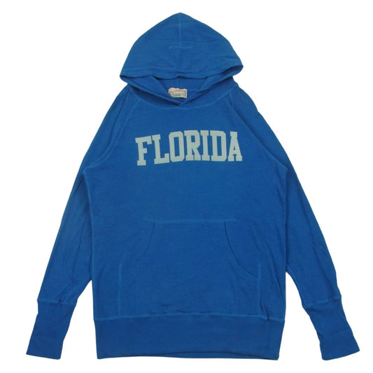 TMT ティーエムティー FLORIDA プリント スウェット パーカー コットン 日本製 ブルー系 M【極上美品】【中古】