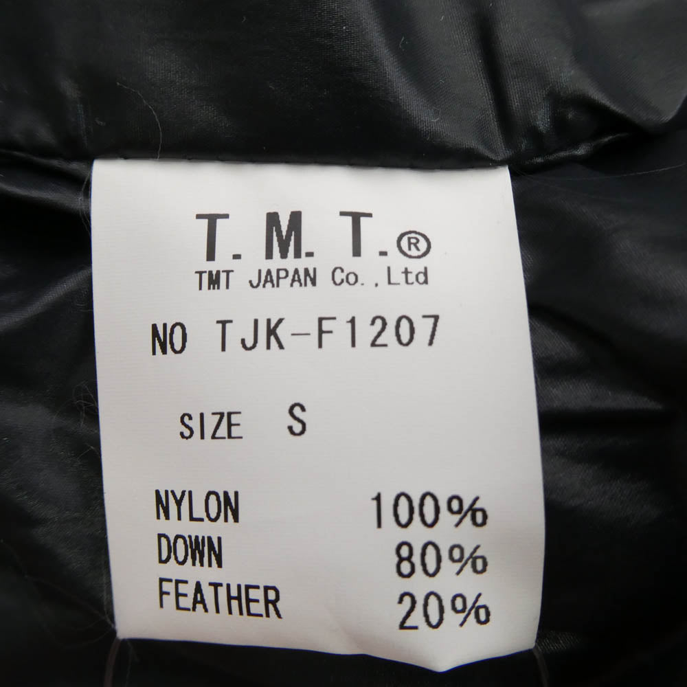 TMT ティーエムティー TJK-F1207 ワッペン付き ダウン ジャケット グリーン系 S【極上美品】【中古】