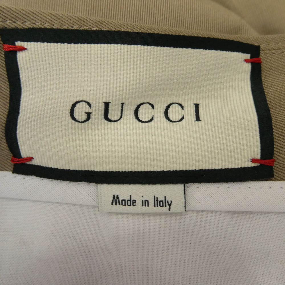 GUCCI グッチ 468518 Z3732 ウェブ付き コットン シックスティーズ パンツ ベージュ系 58【新古品】【未使用】【中古】