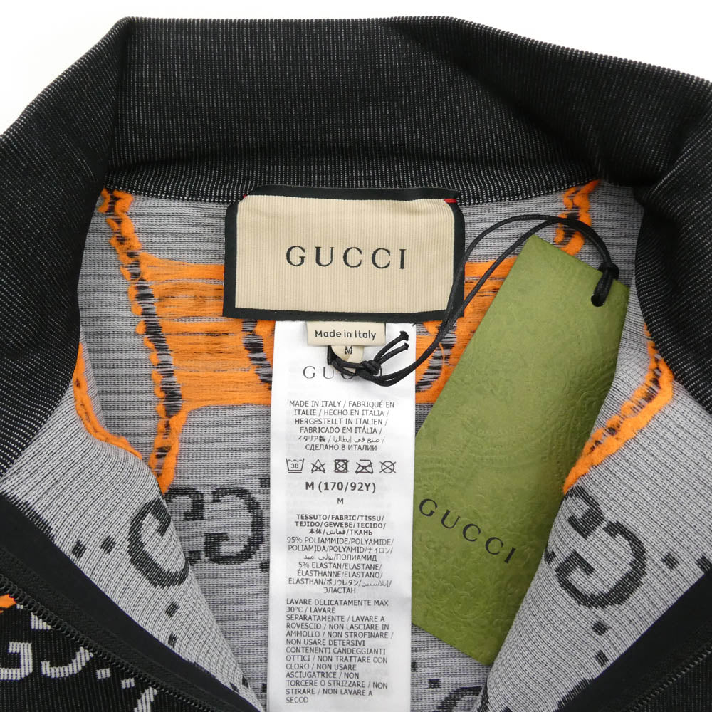 GUCCI グッチ 689201 XJEFU GG Jersey Jacquard Cropped Top ジャージー ジャカード クロップド トップ ジャケット ブラック系 M【新古品】【未使用】【中古】