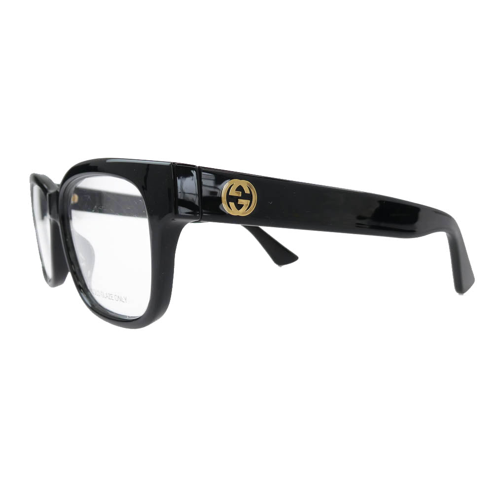 GUCCI グッチ GG1341O インターロッキングGテンプル フレーム アイウェア メガネ 眼鏡 ブラック系【中古】