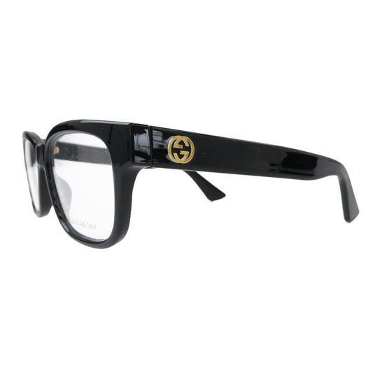 GUCCI グッチ GG1341O インターロッキングGテンプル フレーム アイウェア メガネ 眼鏡 ブラック系【中古】