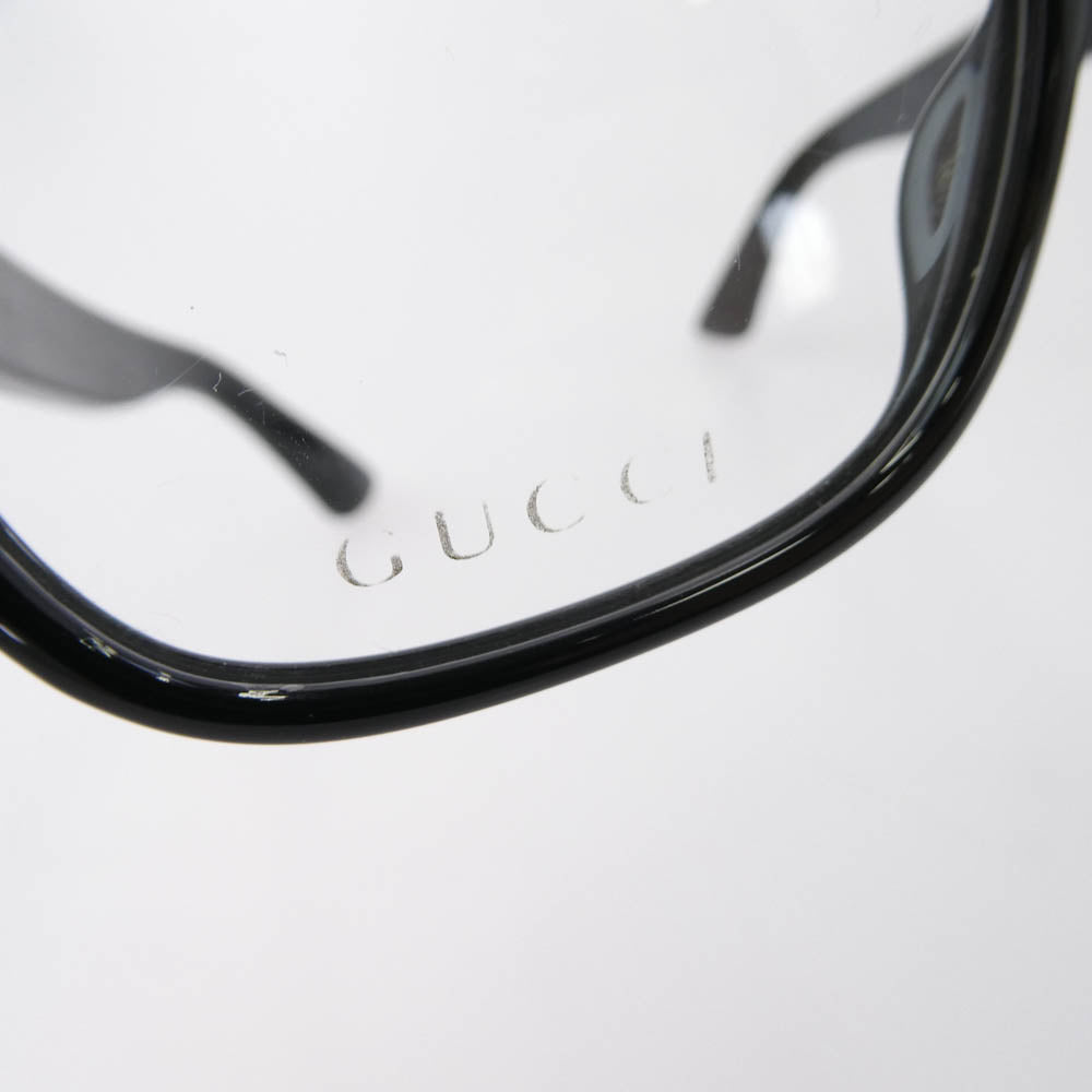 GUCCI グッチ GG1341O インターロッキングGテンプル フレーム アイウェア メガネ 眼鏡 ブラック系【中古】