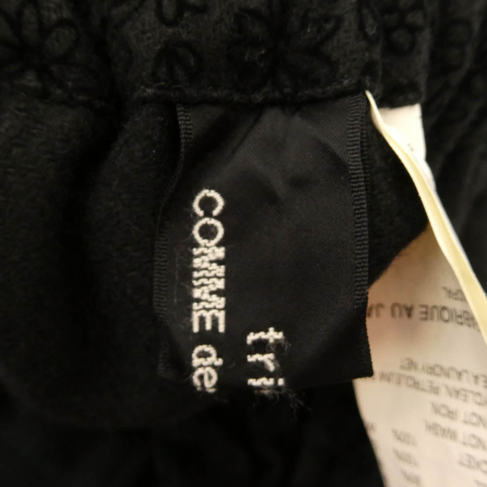 tricot COMME des GARCONS トリココムデギャルソン TT-S026 2017AD フラワー総柄 花柄 フリル ドッキング スカート ブラック系【中古】