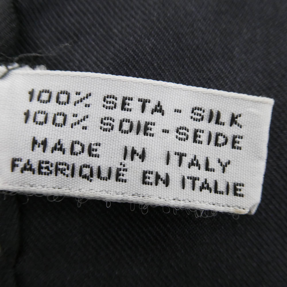 CHANEL シャネル チェーン ロゴ シルク 大判 スカーフ ダークネイビー系【中古】