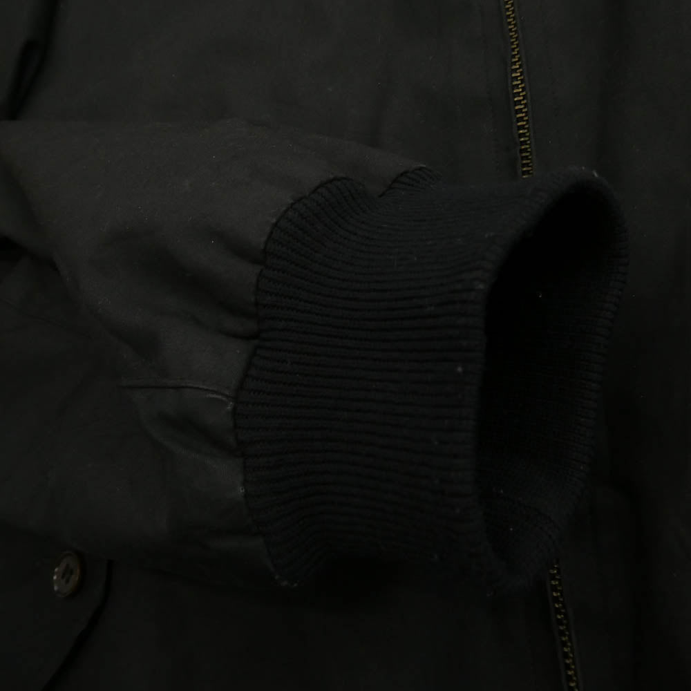 BARACUTA バラクータ 英国製 millerain 137 Project G-9 裏地チェック ワックスコットン ハリントンジャケット スウィングトップ ブラック系 44【中古】