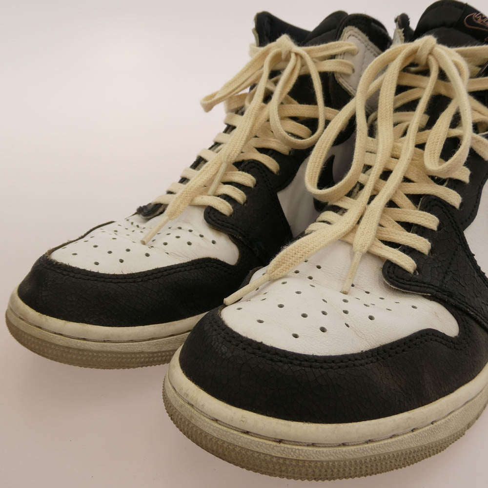 NIKE ナイキ 555088-108 AIR JORDAN 1 HIGH OG Bleached Coral エアジョーダン 1 ブリーチド コーラル ハイカット スニーカー ホワイト系 ブラック系 28cm【中古】