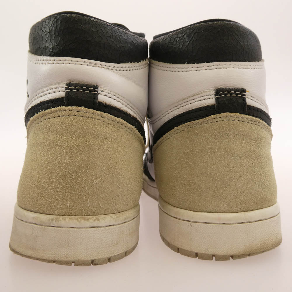 NIKE ナイキ 555088-108 AIR JORDAN 1 HIGH OG Bleached Coral エアジョーダン 1 ブリーチド コーラル ハイカット スニーカー ホワイト系 ブラック系 28cm【中古】