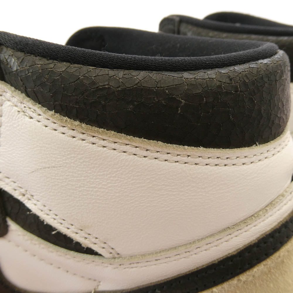 NIKE ナイキ 555088-108 AIR JORDAN 1 HIGH OG Bleached Coral エアジョーダン 1 ブリーチド コーラル ハイカット スニーカー ホワイト系 ブラック系 28cm【中古】