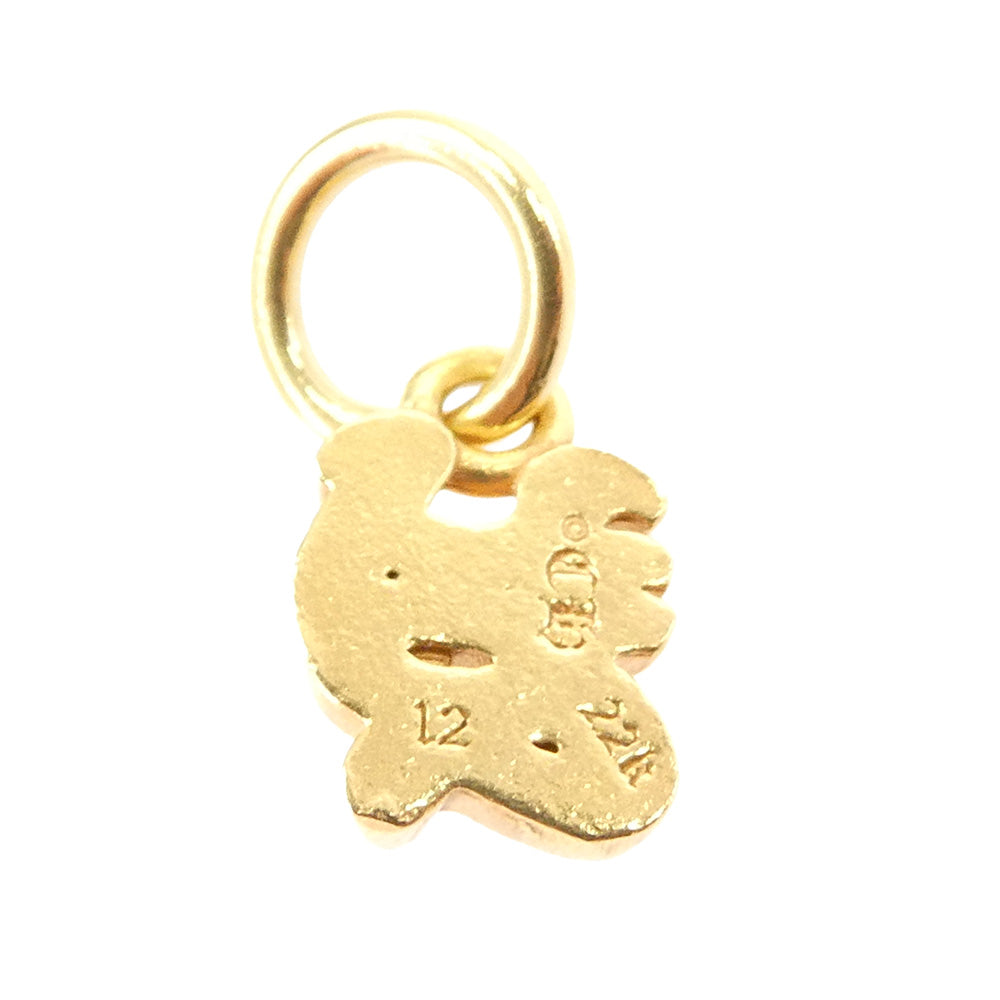 CHROME HEARTS クロムハーツ（原本有） 22K STACK ALPHABET CHARM アルファベット スタック チャーム Yイニシャルチャーム ペンダント トップ ゴールド系【中古】