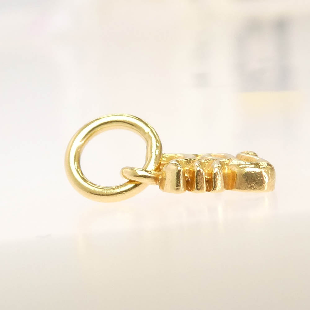 CHROME HEARTS クロムハーツ（原本有） 22K STACK ALPHABET CHARM アルファベット スタック チャーム Yイニシャルチャーム ペンダント トップ ゴールド系【中古】