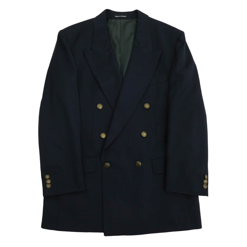 YVES SAINT LAURENT イヴサンローラン old カナダ製 オールド テーラード ジャケット 紺ブレ ネイビー系【中古】