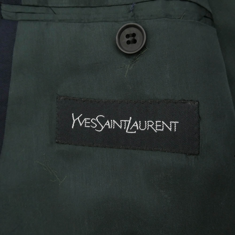 YVES SAINT LAURENT イヴサンローラン old カナダ製 オールド テーラード ジャケット 紺ブレ ネイビー系【中古】