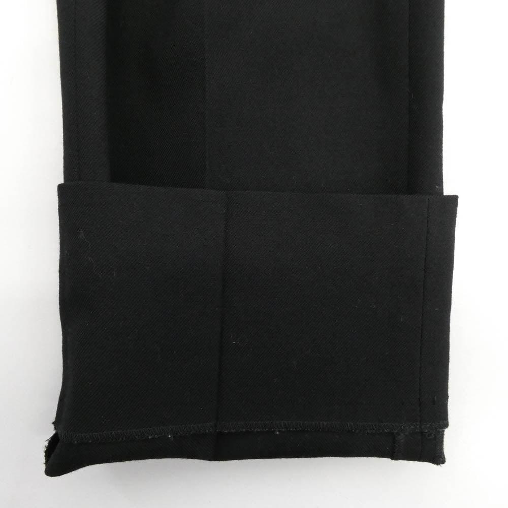 SAINT LAURENT サンローラン P29H 607843 ウール スラックス テーパード パンツ ブラック系 46【中古】