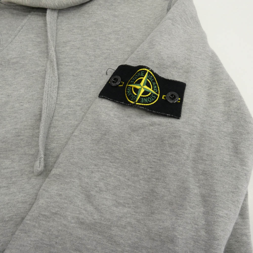 STONE ISLAND ストーンアイランド 701562851 Hoodie ロゴワッペン プルオーバー スウェット パーカー グレー系 L【中古】
